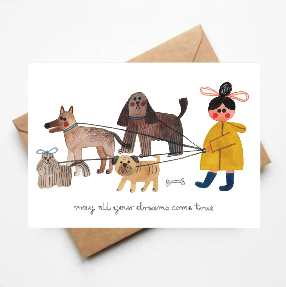 Daria Solak Dog Walker Card