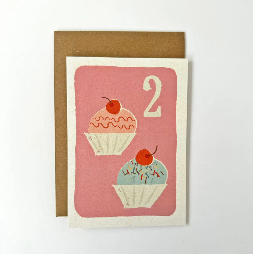 Florence Fry 2 Cupcakes Greeting Card