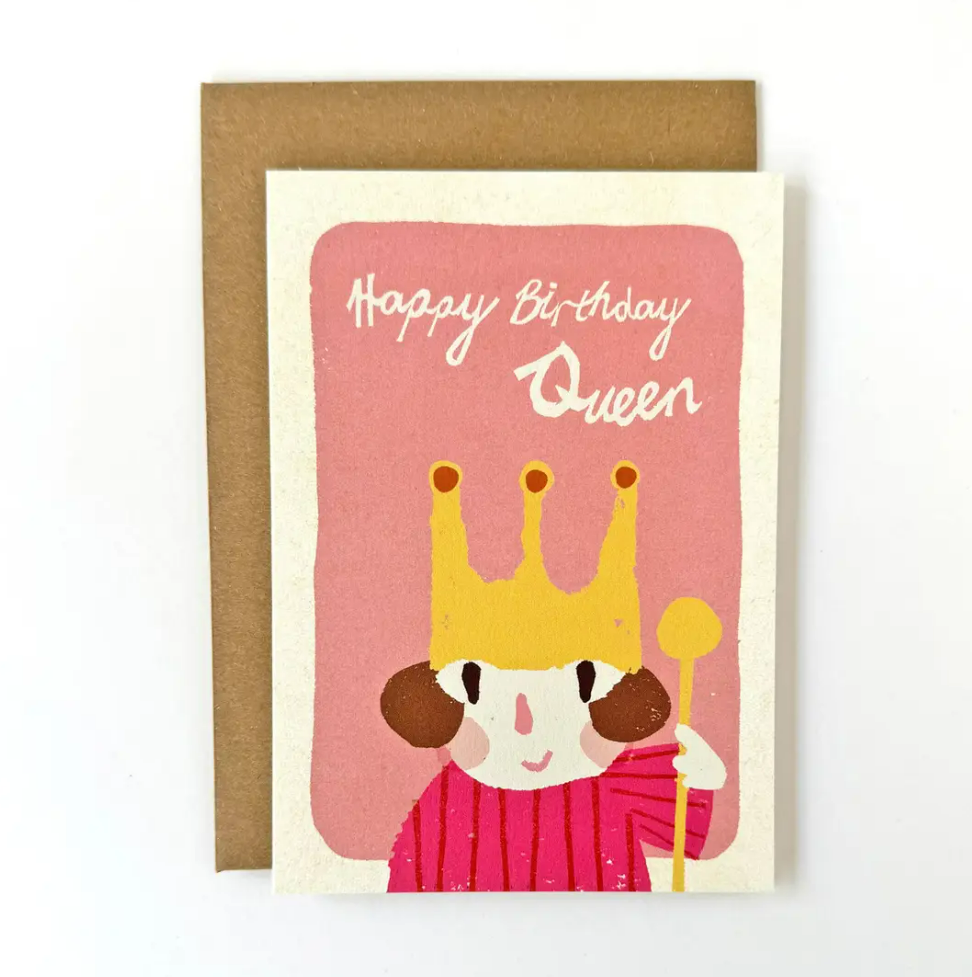 Florence Fry Happy Birthday Queen Greeting Card
