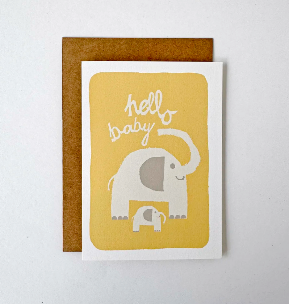 Florence Fry Hello Baby Elephant - Butter Yellow