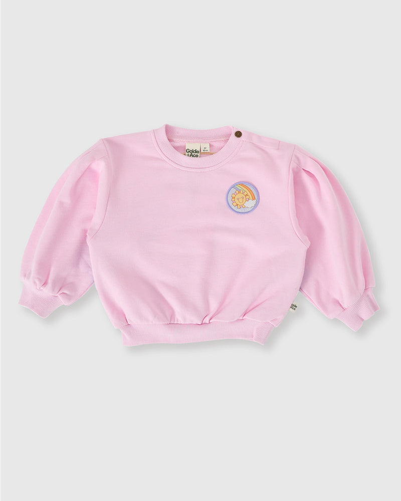 Goldie and Ace Over The Rainbow Puff Sleeve Sweater