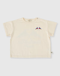 Goldie and Ace Nautical Flag Oversized Tee Cream