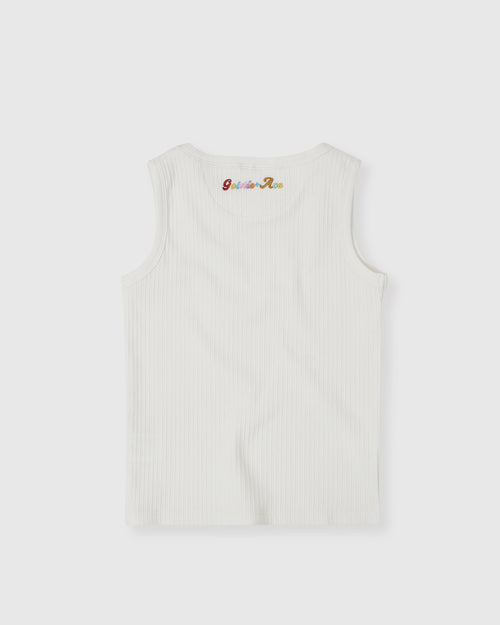 Goldie and Ace Rib Tank White