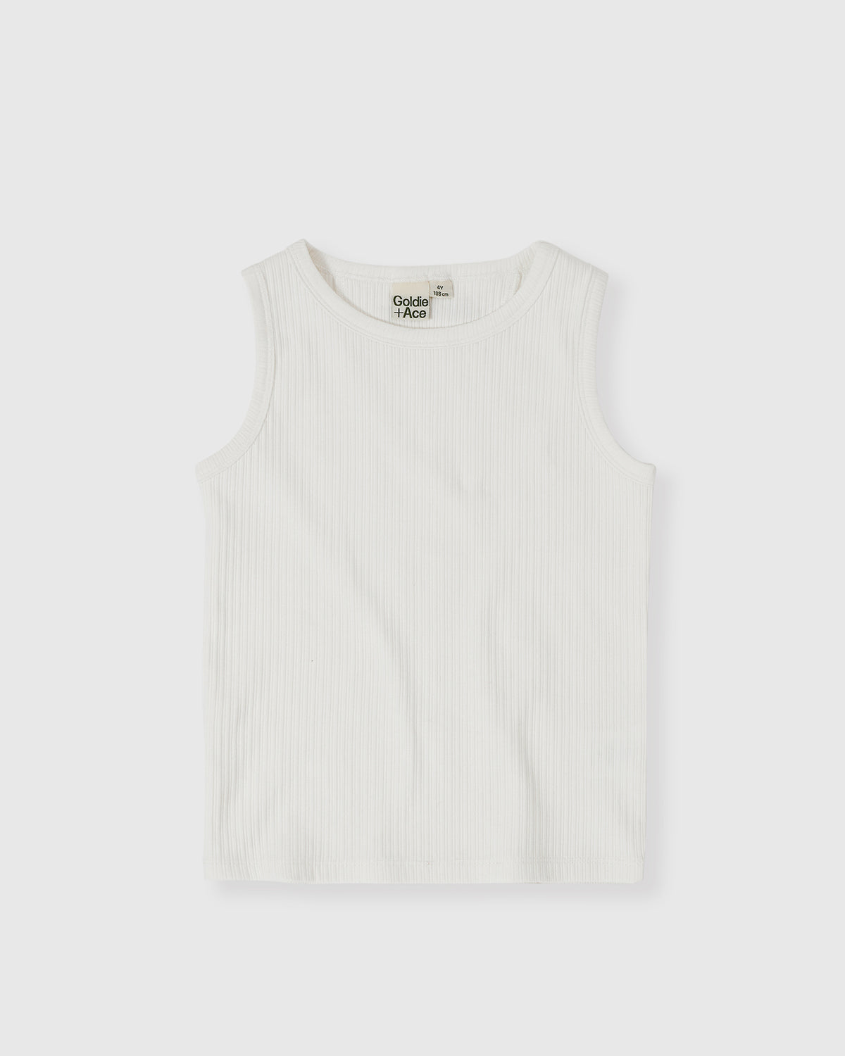 Goldie and Ace Rib Tank White