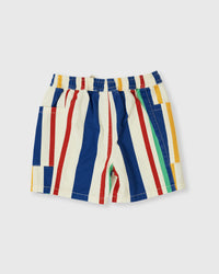 Goldie and Ace 90s Bold Stripe Noah Denim Pocket Shorts