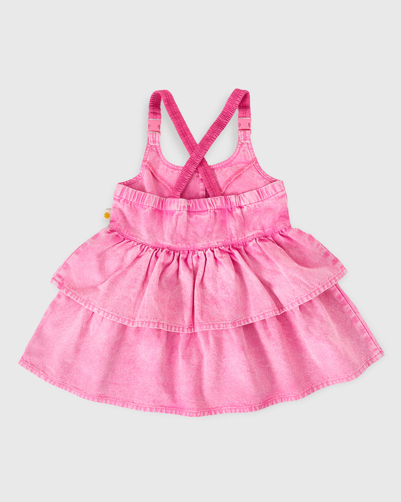 Goldie And Ace Saskia Denim Frill Pinafore Dress