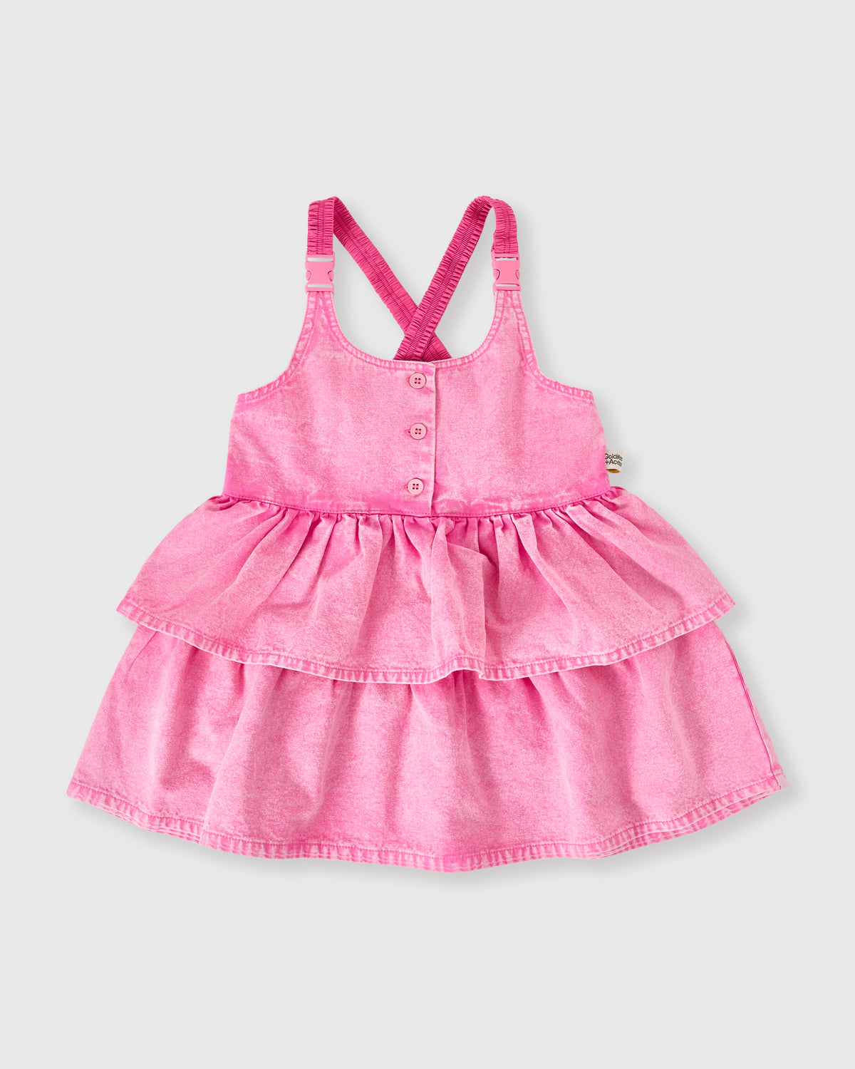 Goldie And Ace Saskia Denim Frill Pinafore Dress