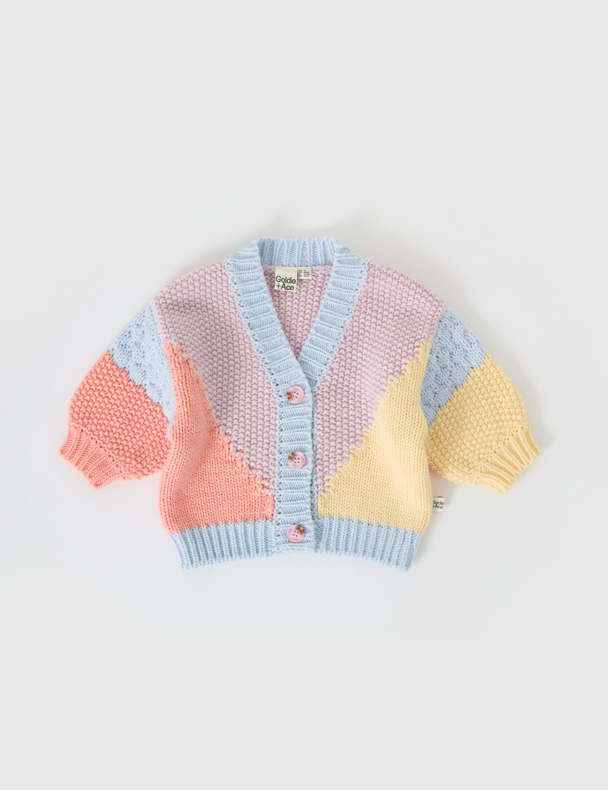 Goldie and Ace COLOUR BLOCK KNIT CARDIGAN