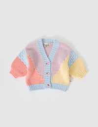 Goldie and Ace COLOUR BLOCK KNIT CARDIGAN