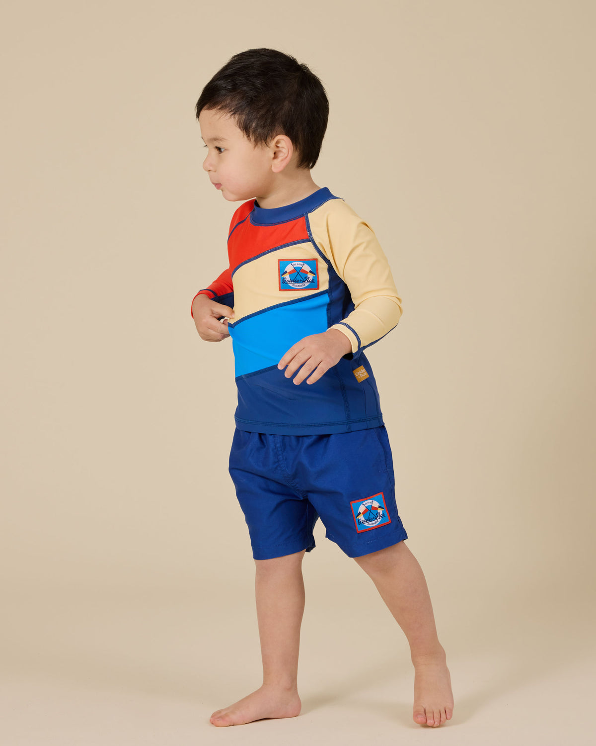 Goldie and Ace Nautical Flag Rash Guard