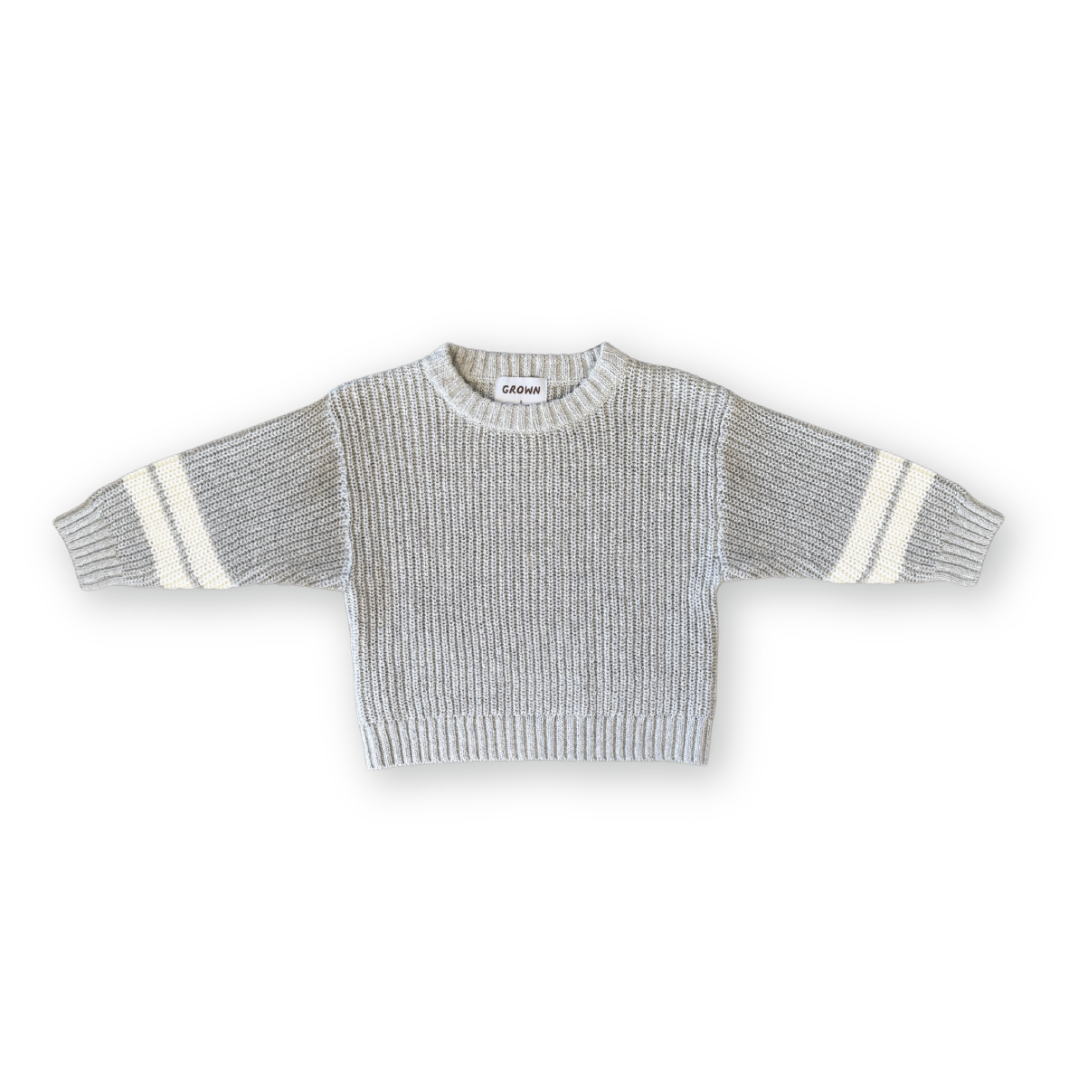 Grown Chunky Rib Pull Over-Stone