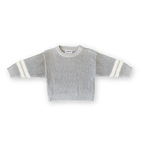 Grown Chunky Rib Pull Over-Stone