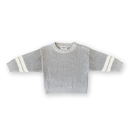 Grown Chunky Rib Pull Over-Stone