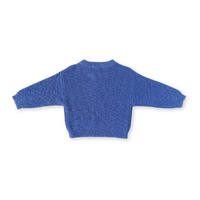 Grown Textured Organic Knit Pull Over-Cobalt