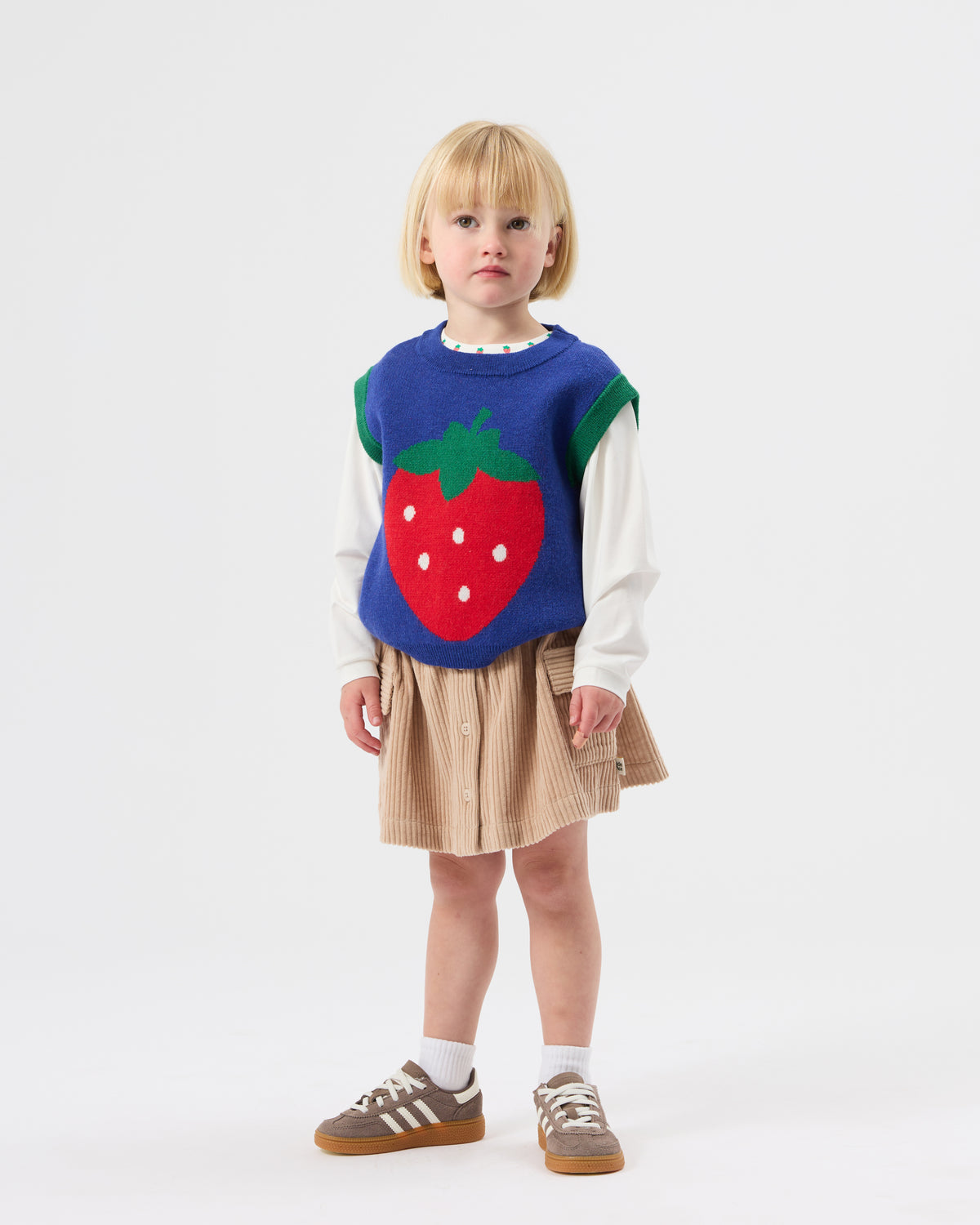 Goldie and Ace JUMBO STRAWBERRY KNIT VEST