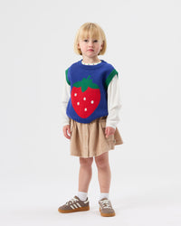 Goldie and Ace JUMBO STRAWBERRY KNIT VEST