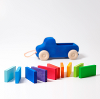Grimm's Pull Along Truck Blue