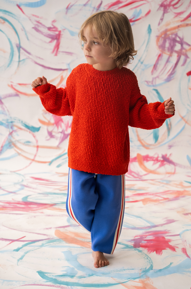 Grown Organic Tape Milano Knit Pant-Cobalt