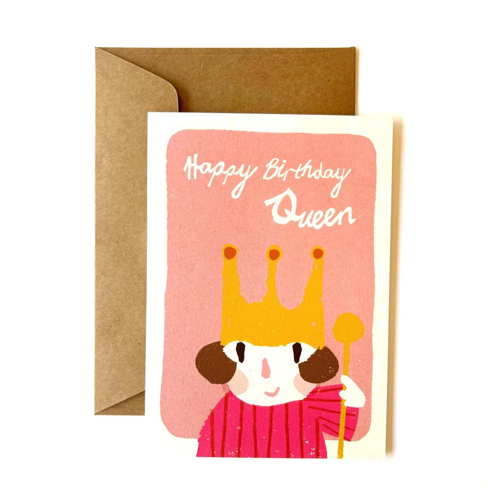Florence Fry Happy Birthday Queen Greeting Card