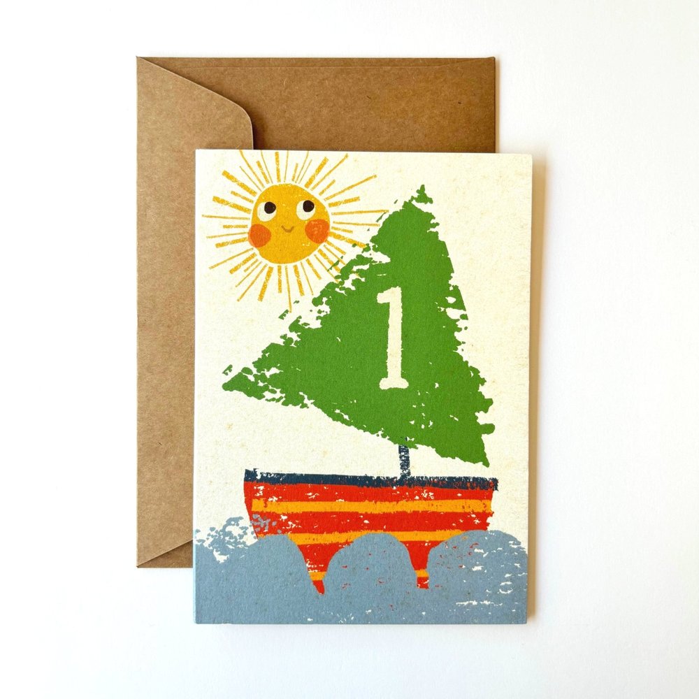 Florence Fry Sail Boat Greeting Card