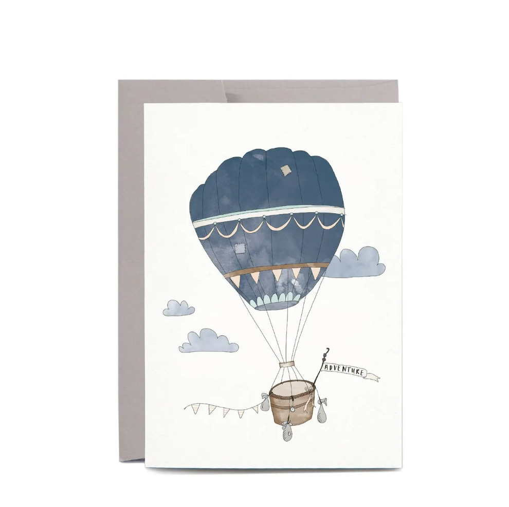 In The Daylight Hot Air Balloon Greeting Card