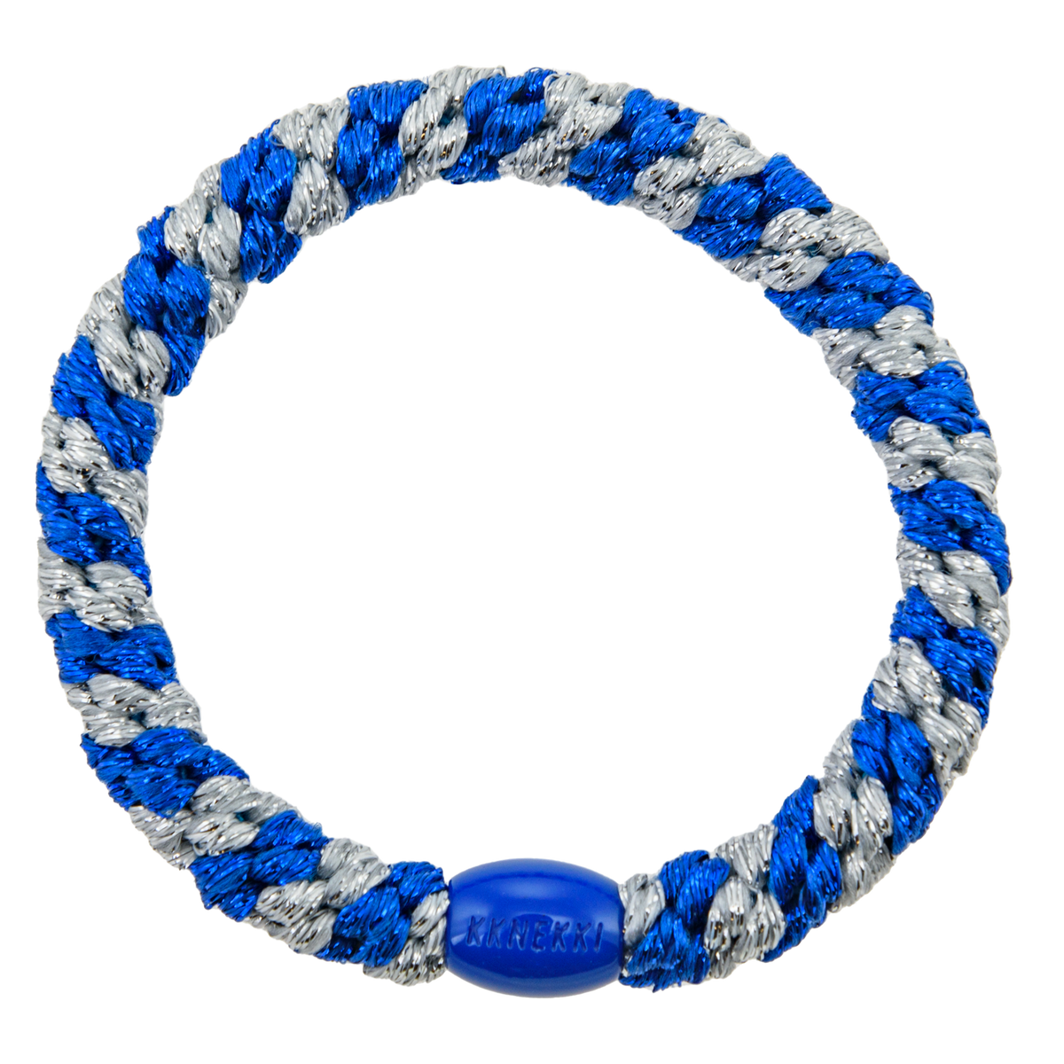 KKNEKKI Electric blue glitter silver glitter Stripe