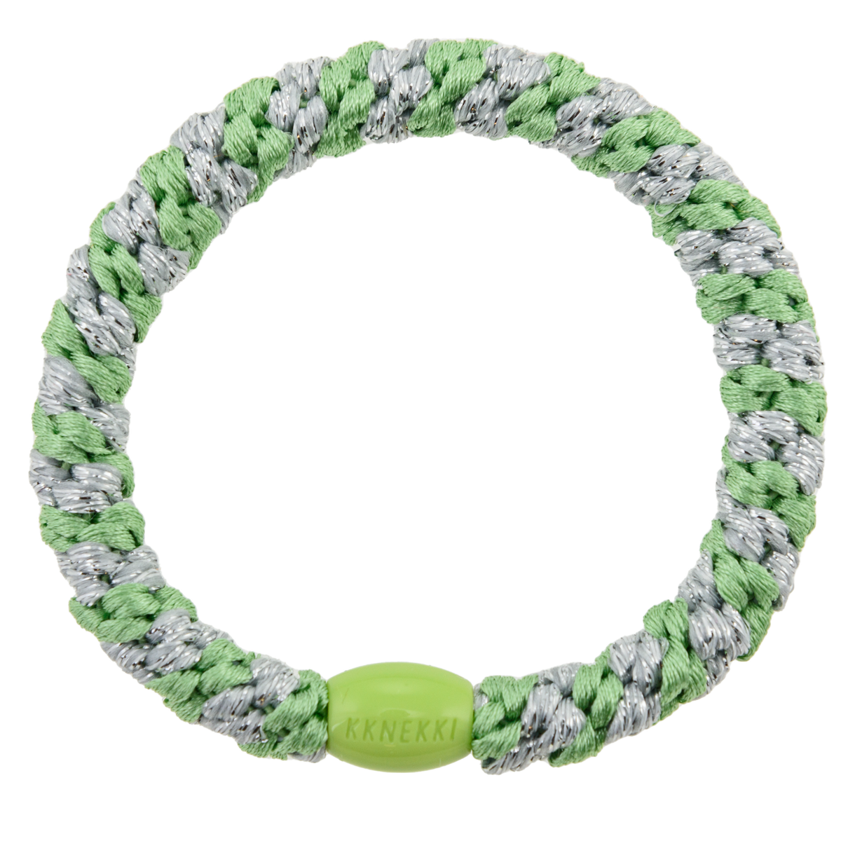 KKNEKKI Lind green silver glitter Stripe