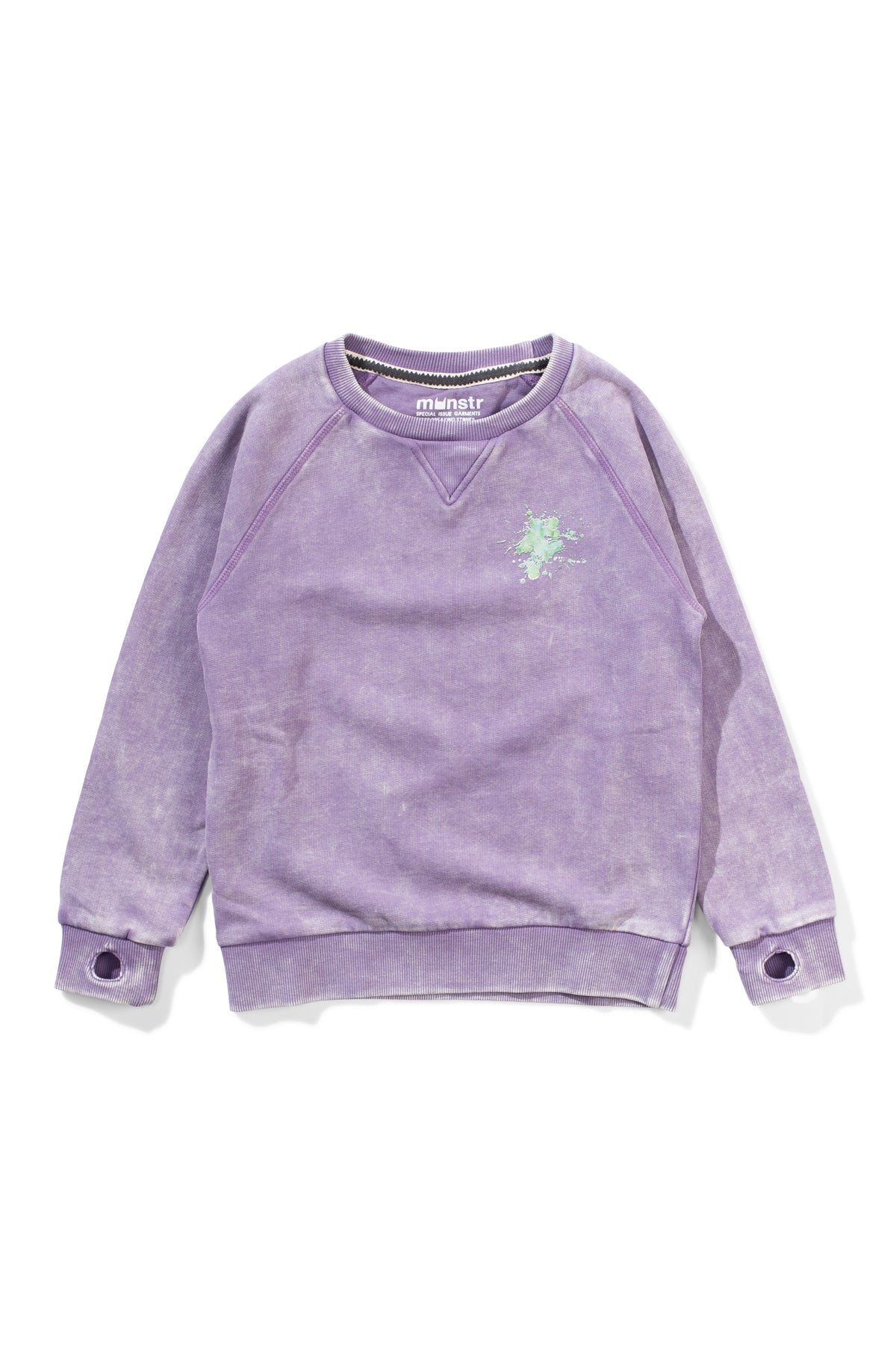 Munster Kids SPLATTED CREW Mineral Purple