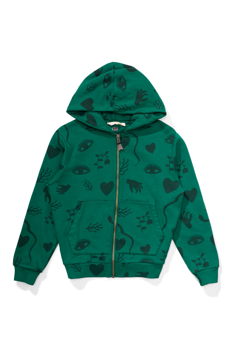 Missie Munster I SEE YOU HOODY - EVERGREEN