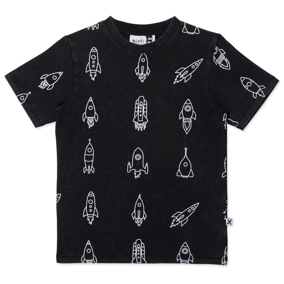 Minti Rockets T-Shirt Black Wash