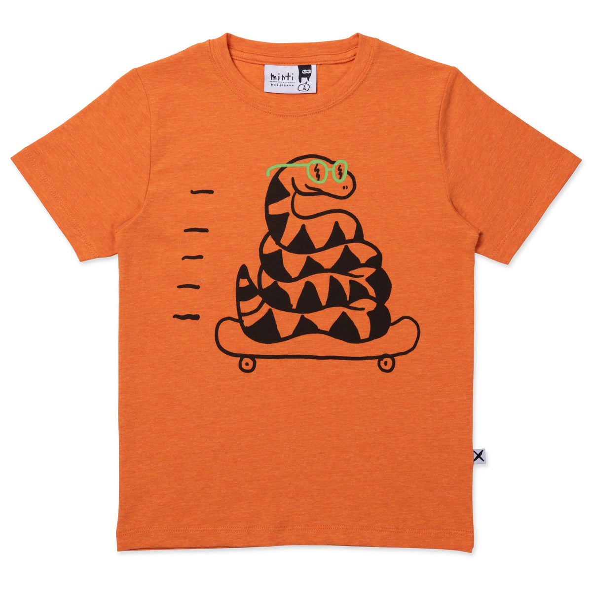 Minti Speedy Snake T-Shirt Orange Marle