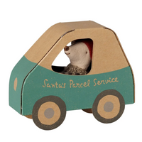 Maileg Christmas Mouse Little Brother in Car Box