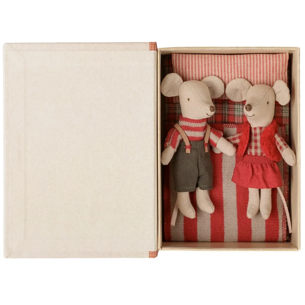 Maileg Christmas Twin  Mice in Book