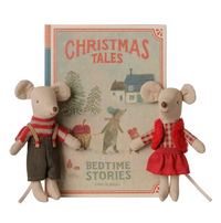 Maileg Christmas Twin  Mice in Book