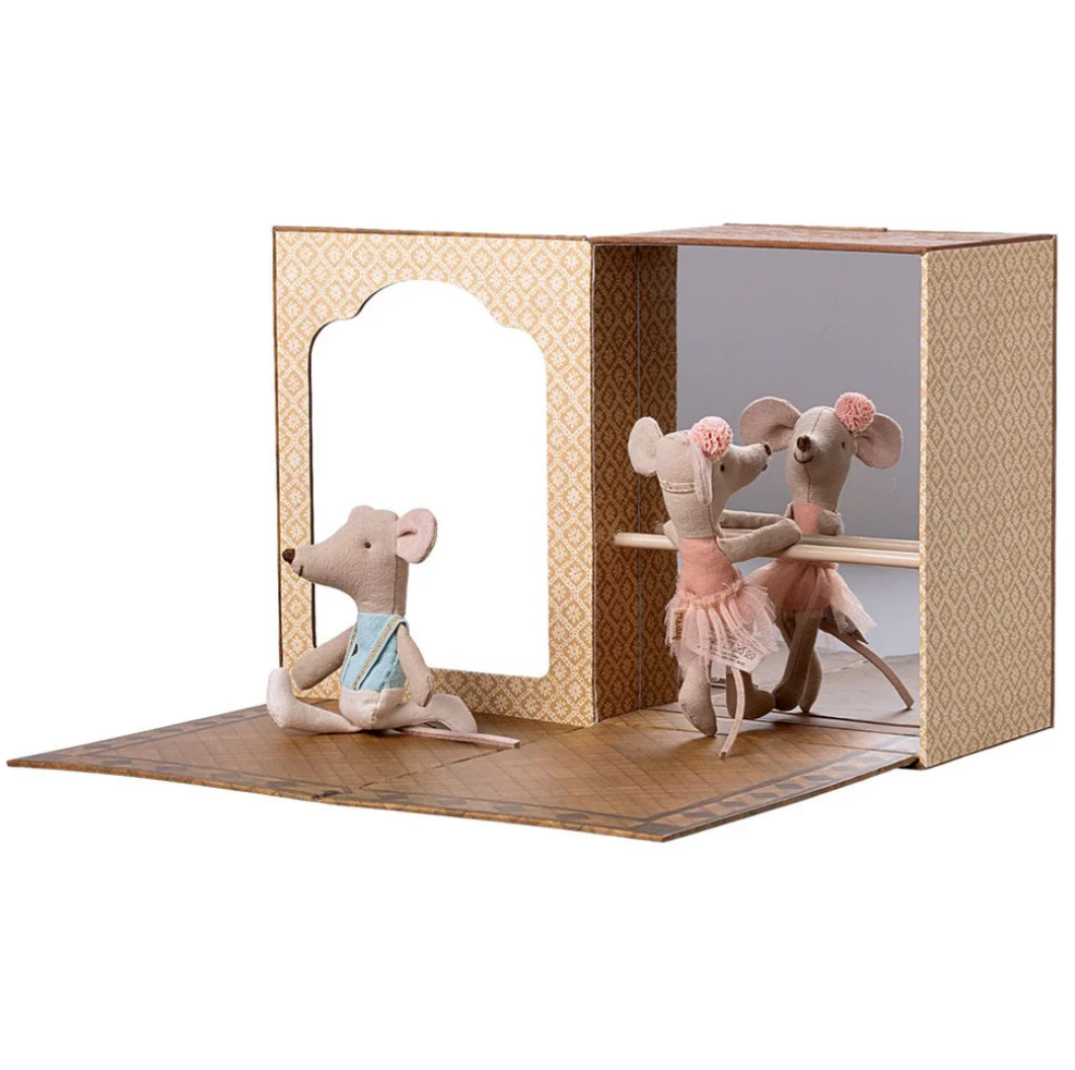 Maileg Ballet Mice Dance Studio Little Sister and Brother *arriving late november