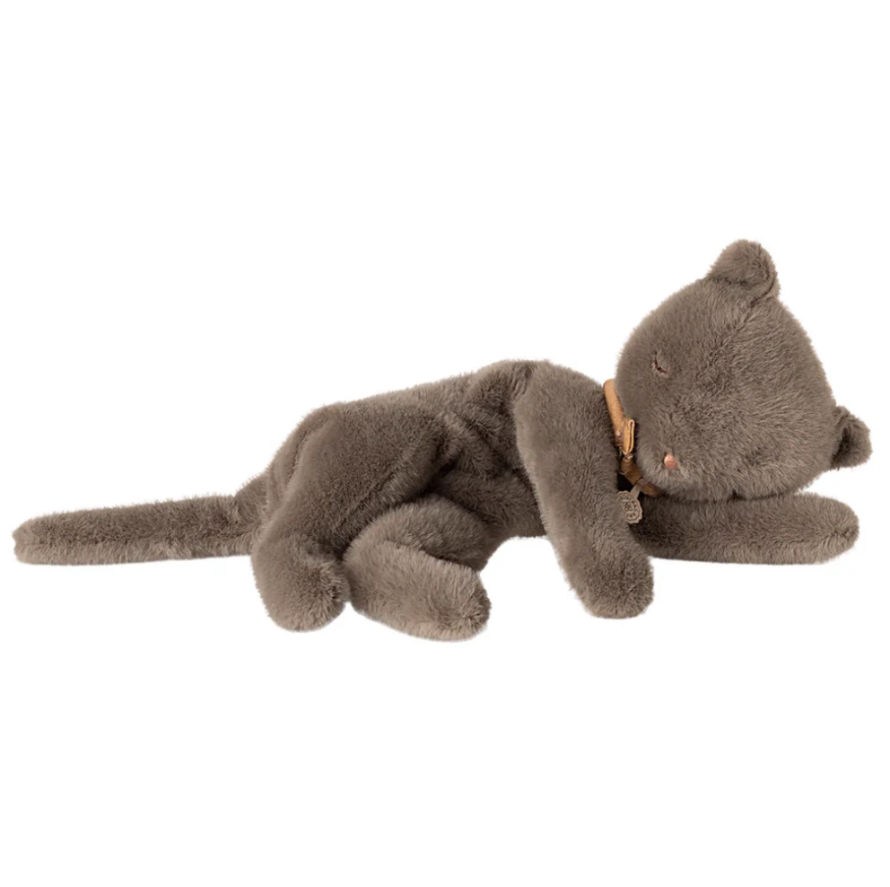 Maileg Sleeping Kitten Plush Medium Grey *arriving late november