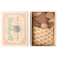 Maileg Sleepy Wakey Baby Mouse in Matchbox Rose 2025