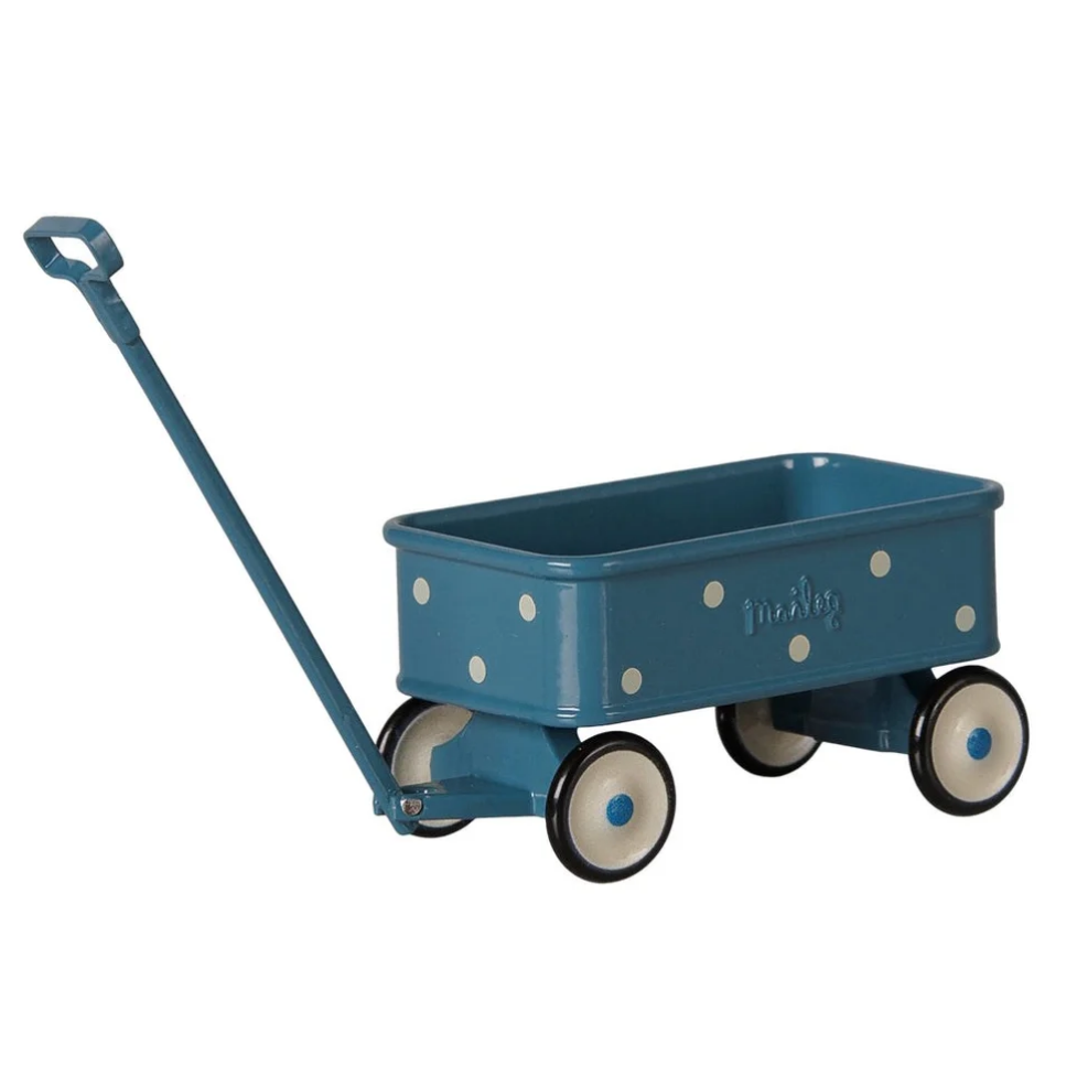 Maileg Wagon Mouse Blue