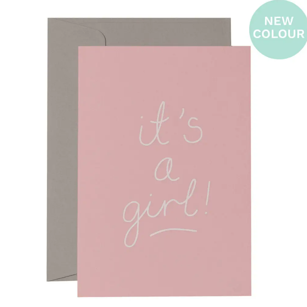 Me And Amber It's A Girl Greeting Card