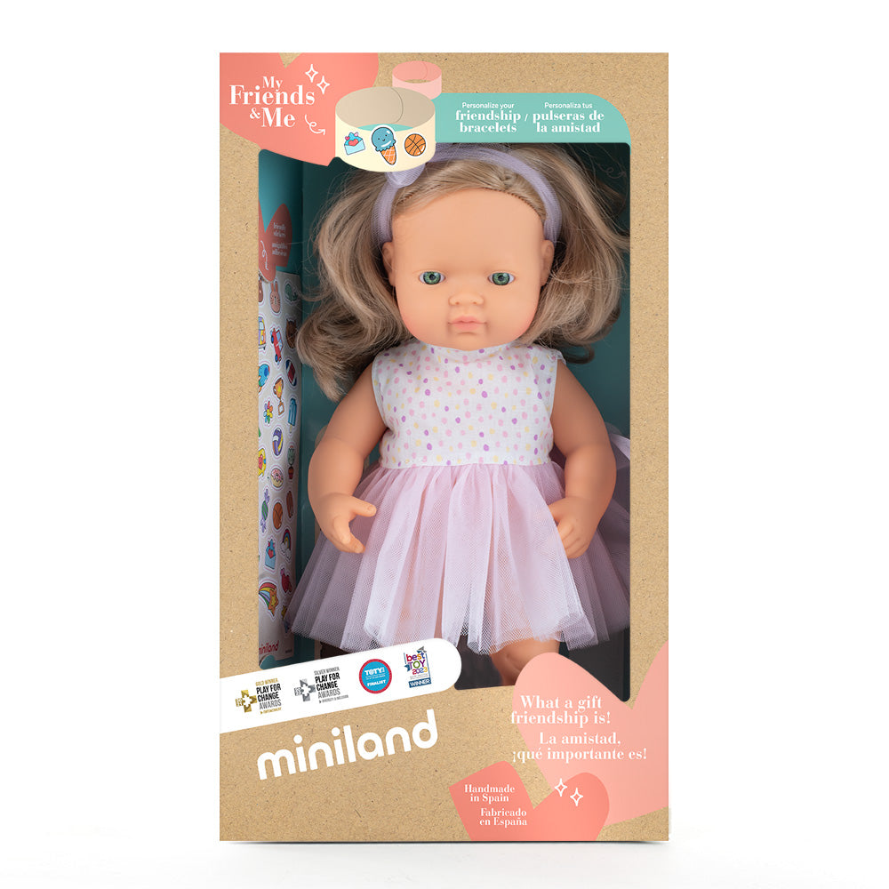 Miniland - Baby Doll Blonde Girl 38cm