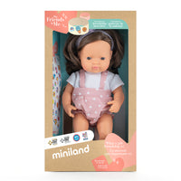 Miniland - Baby Doll Brown Hair Girl 38Cm