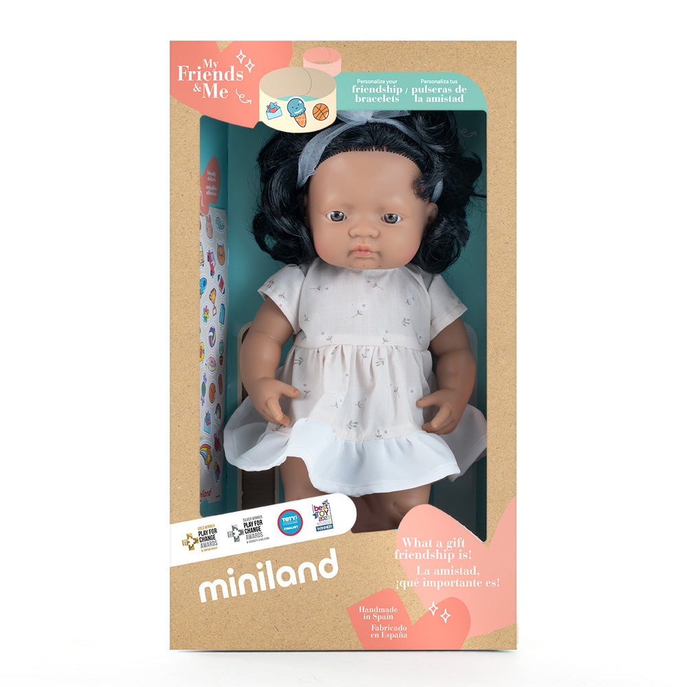 Miniland - Baby Doll Latin Girl 38cm