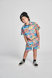 Munstr Kids Cool Palm Short Fluro Palm