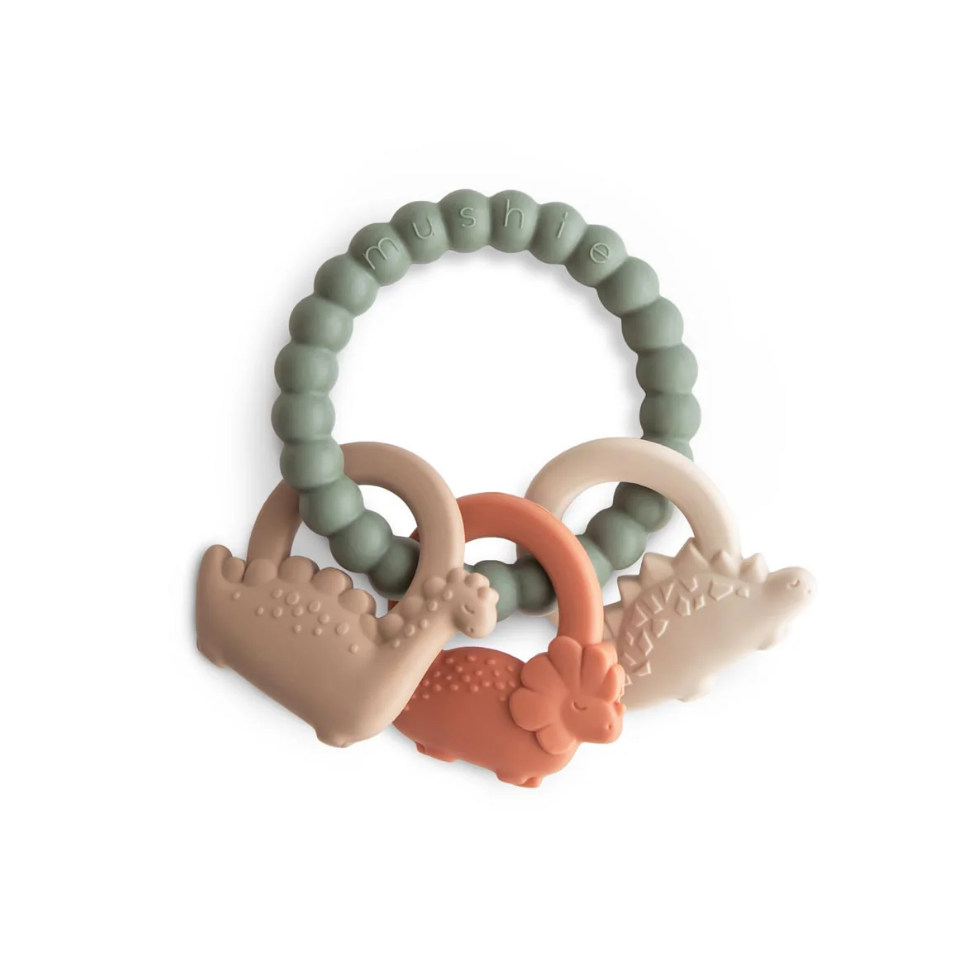 Mushie Teether Rings - Dino