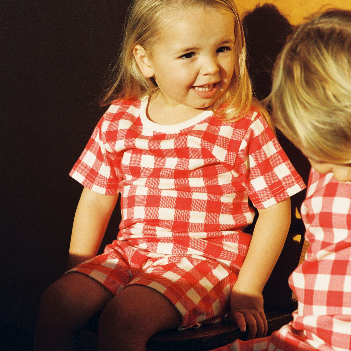 Nature Baby SHORTIE PYJAMA SET Red Crispin Check