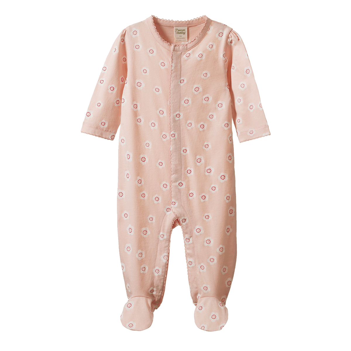 Nature Baby LUCY SUIT Flora Stamp Rose Dust Print