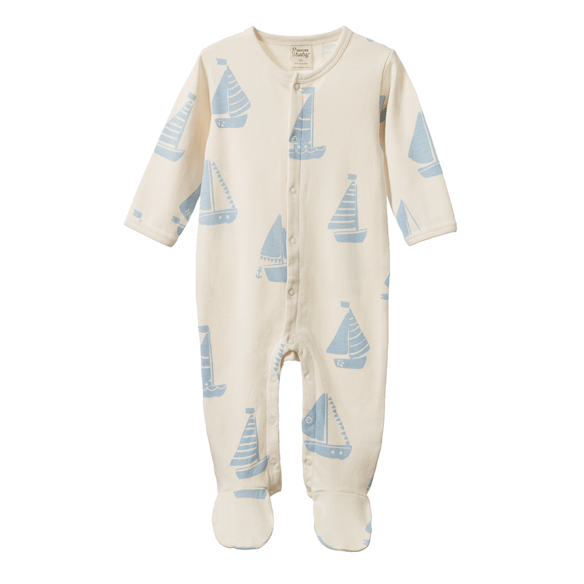 Nature Baby Stretch And Grow Regatta Blue Print