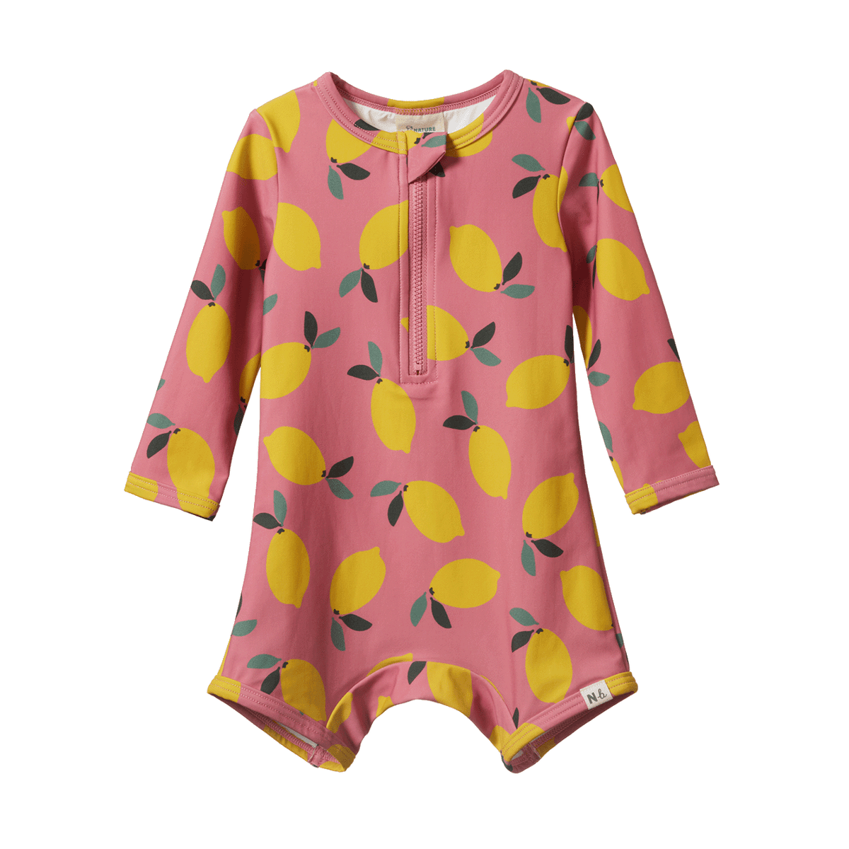 Nature Baby One Piece Bathing Trunks Lemmony Rose Print