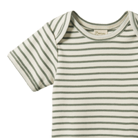 Nature Baby Short Sleeve Bodysuit Nettle Sailor Stripe
