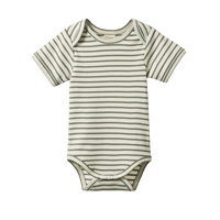 Nature Baby Short Sleeve Bodysuit Nettle Sailor Stripe